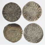 Henry III Canterbury silver pennies (4): Short Cross: Willelm aVF; and Long Cross: Nicole F,