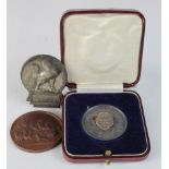 Poultry Medals (3): Sussex Poultry Club hallmarked silver medal toned AU cased, an Italian poultry