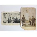 Cabinet Photograph showing Turkish soldiers and a hanging Armenian Doctor? (shows some damage) and a