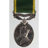 Efficiency Medal GVI with Territorial clasp to (2566476 Spr C Goveski RE). Correction to surname