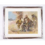 Original Acrylic Painting by Jeanette Foulger titled "Heroes" 42nd Commando during Operation Volcano