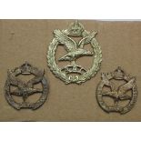 Badges - Army Air Corps KC Cap Badge and pair of collars.