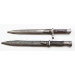 Bayonets - Austrian Model 1898 WW1 Austrian Bayonet in its steel scabbard by OEG, G.C. And a 3rd