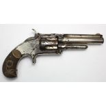 Revolver 19th century .32 rim fire pocket revolver, five shot police model 1 ½ second issue number