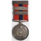 National Fire Brigade Association Medal in silver hallmarked with bars Five/Five/Twenty Years (