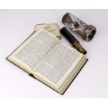Miniature Telescope + GVI RAF Bible rare Active Service Edition with empty packet of Weights