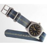 Vietnam era watch by Hamilton dated to reverse August 1969 GG-W-113, working at time of
