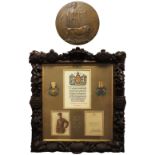 BWM & Victory Medal to 2.Lieut R E E Chaplin. Plus Death Plaque, Scroll, to Rowland Edward Ernest