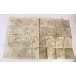 WW1 trench map Monchy Trenches corrected 17.7.18 cotton back in good condition some light age wear.