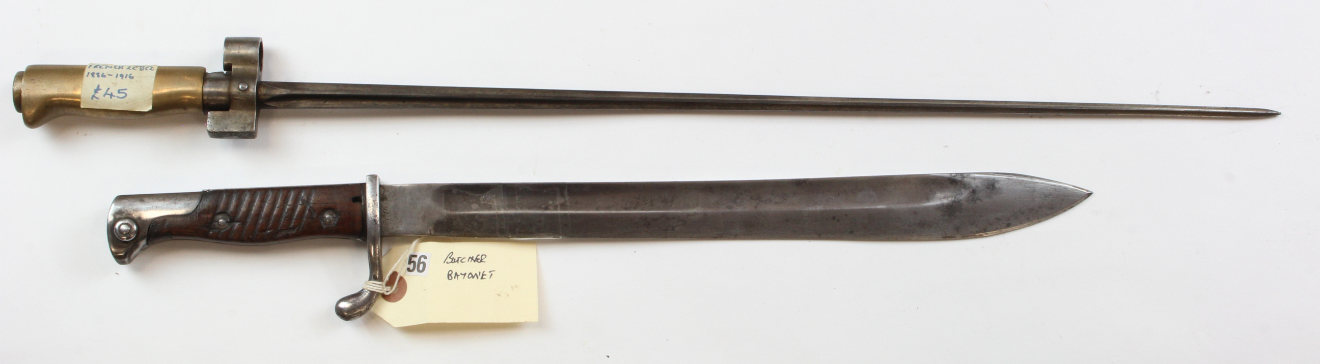 Bayonets - Imperial German Pattern 1898/05 'Butcher' Bayonet, no scabbard. Good condition. And a