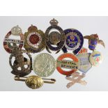 Sweetheart Brooches and lapel badges (12 items) - some damaged.