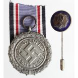 German Luftshutz Air Raids medal & lapel badge.