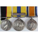 Queens Sudan Medal 1899 silver (3910 Pte D Bollington 1/N.Staff R), Khedives Sudan Medal silver with