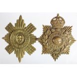 Badges (2) original Scots Guards & Royal Marines large brass badges, both possibly pouch or band