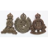 Badges plastic economy hat badge RAOC. RE. Pioneer Corps