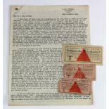 WW2 POW interest a letter sent to Mr & Mrs Walker from an escaped RAF POW relating to life in an