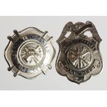 American Fire Brigade metal badges Brooklyn Centre Fire Brigade cap & uniform badges.