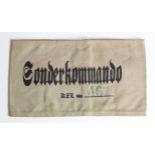 German Concentration camp interest a SonderKommando RZL No. 467 stamped for those who acted as