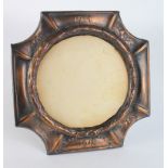 WW1 metal 1914 - 1918 Death Plaque frame with stand. Produced by Welldon Vaughan & Co Warwick.