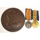BWM & bilingual Victory Medal + Death Plaque to Pte P B VR Mostert 1st S.A.I. (Victory Medal named