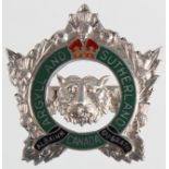 Canadian silver Argyll & Sutherland silver & enamel sweetheart badge prob. WW1 - marked Birks