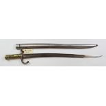 Bayonet - Remington Yataghan bladed bayonet for the Rolling Block Rifle. Unmarked blade 22.5" in its