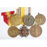 USA Medals (6) + ribbon bar & box of issue. The medals comprise 5 WW2 items + a medal for a