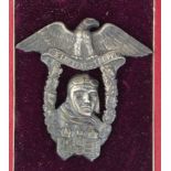 Austrian WW1 Pilots badge, 800 silver stamped, in fitted case