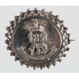 Boer War period silver sweetheart badge, 21st. Empress of India Lancers hallmarked M.B.