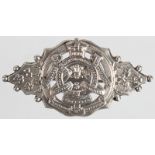 Sweetheart badge Prince of Wales 3rd. Dragoon Guards, Edwardian silver badge/brooch hallmarked F.