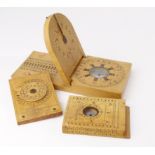 Chinese Junk Captain Navigation items made from wood (3)
