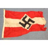 German Hitler Youth Flag, 1942 dated, various stampings, approx 5x3 feet .no mothing.