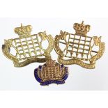 Badges - Royal Gloucestershire Hussars, Imperial Yeomanry buttonhole badge, + Royal R.G.H. brass