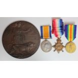 1915 Star Trio and Death Plaque to 2/Lieut Cyrus Radcliffe Eller 8/Manchester Regt. Died of Wounds
