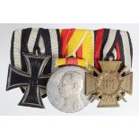 German Iron Cross 2nd Class WW1, Baden silver Medal of Merit, Honour Cross with Swords maker
