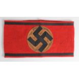 German SS armband, rather stained but moth free.