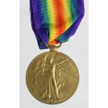 Victory Medal to 20220 Pte W H Vickers Notts & Derby Regt. Killed In Action 27/9/1916 with the 9th