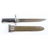 Bayonet - US M1 Bayonet, shortened blade 10" in its plastic scabbard. In VGC