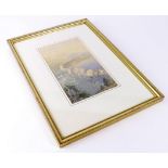 Watercolour picture of Corfu 1907 framed and glazed 15"x10" picture in mount measures 9"x5"