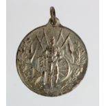 WW1 Bulgarian 9th Division Medal, 1915 - 1917. "Remember the Soldier who crossed Serbia, reached