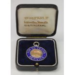 B.M.& Co., (Brunner Mond & Co.) silver & gold medal hallmarked V&S, Birm, 1925. Medal presented