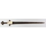 Sword - a re-enactors all steel construction Viking Sword, possibly Saxon? Double edged blade 26".