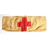 Imperial German WW1 Red Cross armband with feint maker & 1916 issue stamp