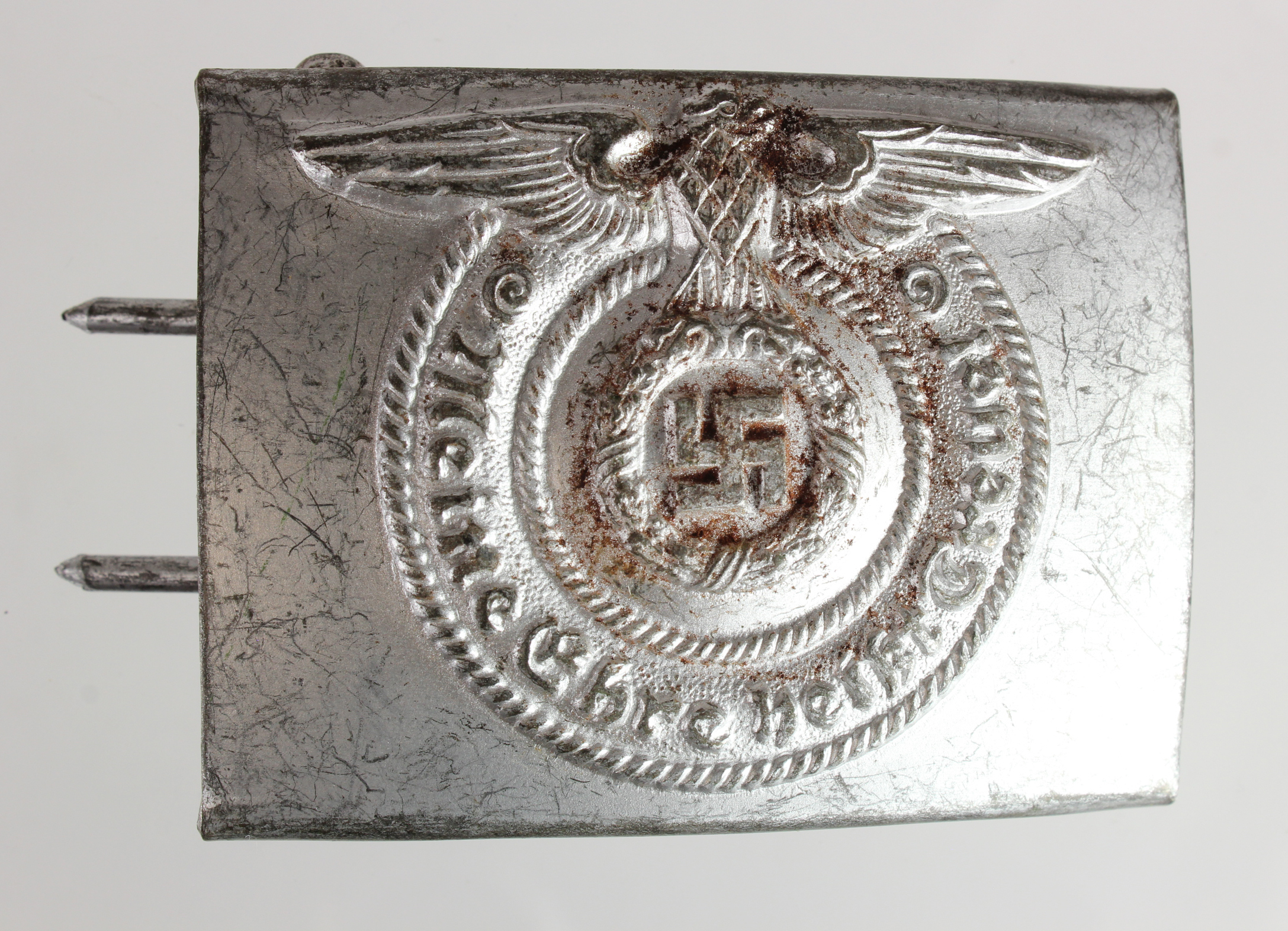 German Waffen SS belt buckle, maker & RZM stamped, dated 43