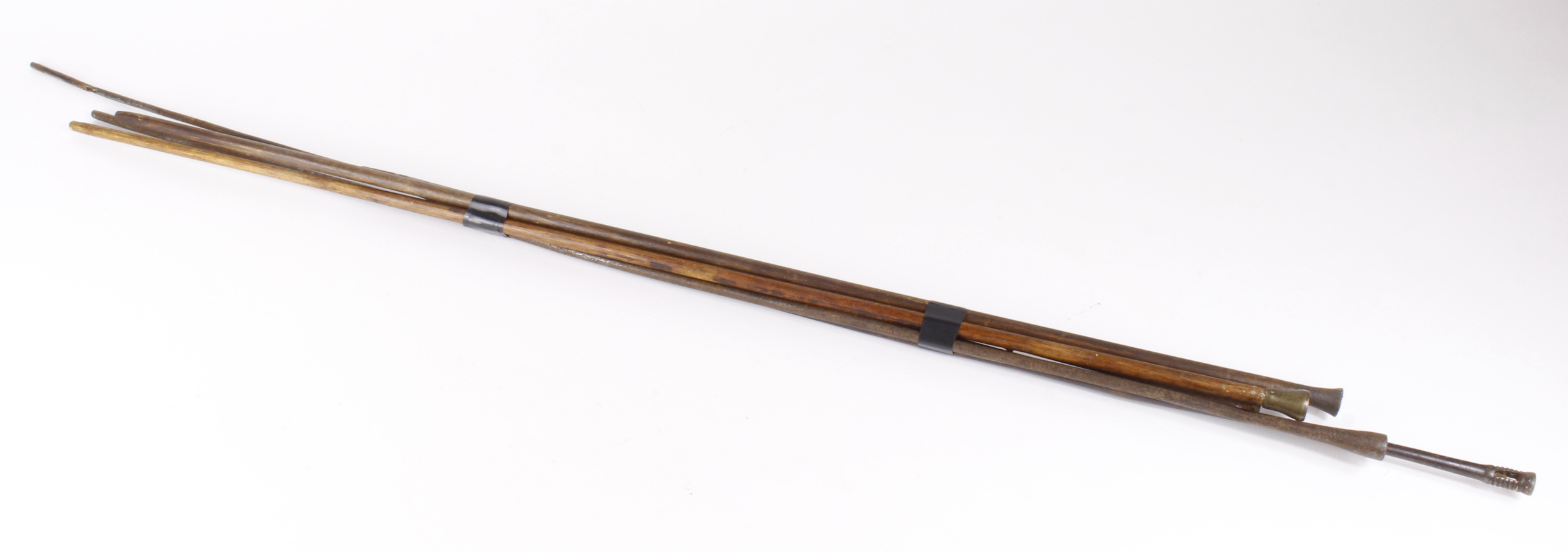 19th Century Musket and shotgun ram rods a selection of wooden and metal examples.