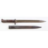 Bayonet - Czech Model V2-24 short blade 12". Ricasso marked 'CSZ' in its steel scabbard. The whole
