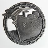 German Blockade Breakers badge, maker marked