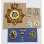 Badges - QC Queen's Division (Band) helmet plate, Church Lads Brigade glengarry badges x2 (flat