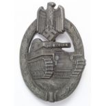 German WW2 Tank Battle War badge in bronze.