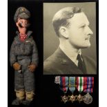 RAF interest - a superb doll of an RAF Flying Officer complete with moustache, pipe and leather